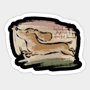 Dachshund runner Sticker